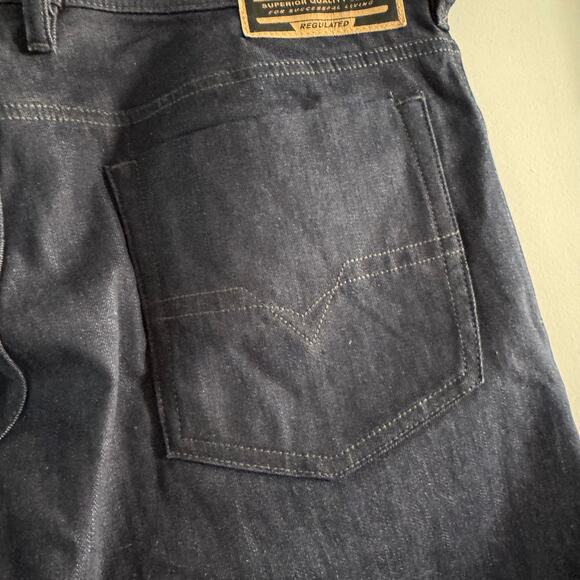 New Diesel Zatiny Bootcut Denim Jeans Dark Blue Rinse Button Fly US Sz 36x30 - Picture 7 of 13